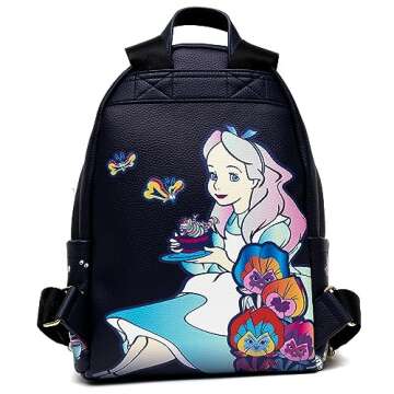 Wondapop Disney Alice in Wonderland 12" Vegan Leather Mini Backpack