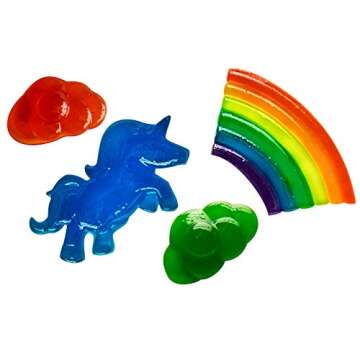 Thames & Kosmos Rainbow Gummy Candy Lab - Unicorns, Clouds & Rainbows! Sweet Science STEM Experiment Kit, Make Your Own Gummy Candies in Cool Shapes & Colors