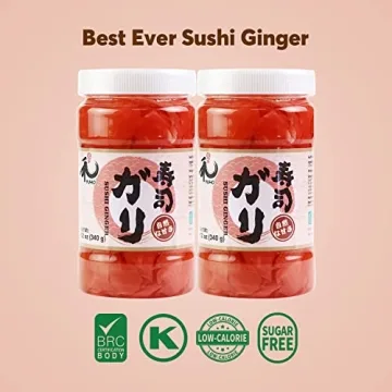YUHO Natural Sushi Ginger, Sweet & Spicy 12 oz Jars