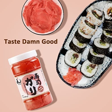 YUHO Natural Sushi Ginger, Sweet & Spicy 12 oz Jars