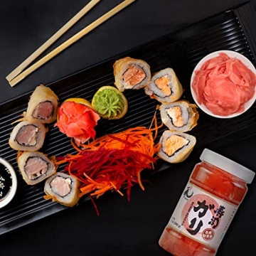 YUHO Natural Sushi Ginger, Sweet & Spicy 12 oz Jars