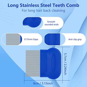 FUYIHGL 4-in-1 Dog & Cat Comb Set for Easy Grooming