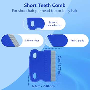 FUYIHGL 4-in-1 Dog & Cat Comb Set for Easy Grooming