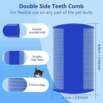 FUYIHGL 4-in-1 Dog & Cat Comb Set for Easy Grooming