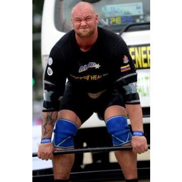 IronMind Strong-Enough Lifting Straps (Pair) - Blue Nylon Wrist Wraps for Weightlifting, Deadlifts, Strength Training