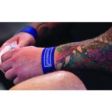 IronMind Strong-Enough Lifting Straps (Pair) - Blue Nylon Wrist Wraps for Weightlifting, Deadlifts, Strength Training