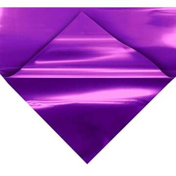 VViViD V2 HTV Heat Transfer Vinyl Film Metallic Chrome (Purple, 10" x 5ft)