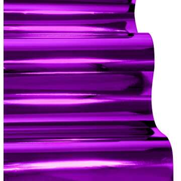 VViViD V2 HTV Heat Transfer Vinyl Film Metallic Chrome (Purple, 10" x 5ft)