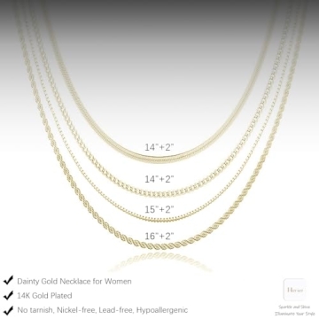 HERIER Gold Layered Necklace Set for Women - Elegant and Versatile