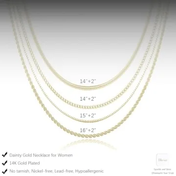HERIER Gold Layered Necklace Set for Women - Elegant and Versatile