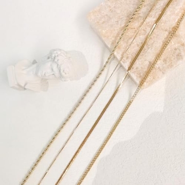 HERIER Gold Layered Necklace Set for Women - Elegant and Versatile