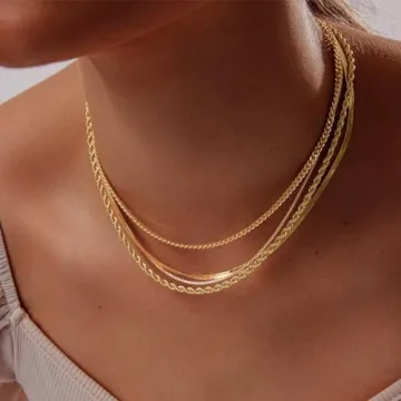 HERIER Gold Layered Necklace Set for Women - Elegant and Versatile