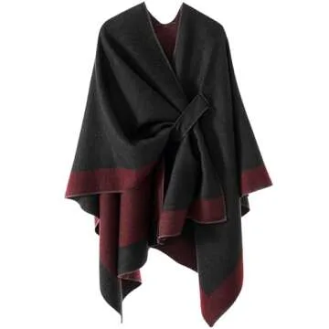 OWIF Women's Shawl Wraps Open Front Poncho Cape Oversized Sweaters Casual Cardigan Shawls for Fall W...