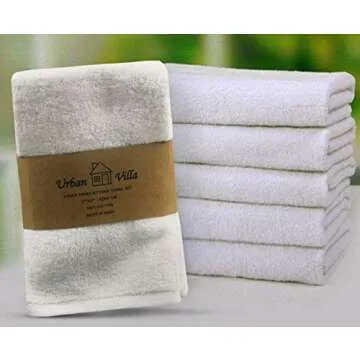Urban Villa Kitchen Towels Dual Purpose Terry Kitchen Towels White Color Set of 4 Dish Towel for Kitchen 100% Cotton Size 17X27 Inches Highly Absorbent Kitchen Towels with Hanging Loop Kitchen Towels