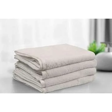 Urban Villa Kitchen Towels Dual Purpose Terry Kitchen Towels White Color Set of 4 Dish Towel for Kitchen 100% Cotton Size 17X27 Inches Highly Absorbent Kitchen Towels with Hanging Loop Kitchen Towels