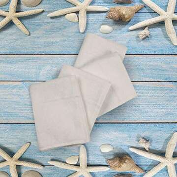 Urban Villa Kitchen Towels Dual Purpose Terry Kitchen Towels White Color Set of 4 Dish Towel for Kitchen 100% Cotton Size 17X27 Inches Highly Absorbent Kitchen Towels with Hanging Loop Kitchen Towels