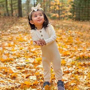 Renotemy Infant Baby Girls White Romper Fall Winter Jumpsuit Girl Long Sleeve Rompers Baby Girl Clothes 0-3 Months