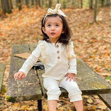 Renotemy Infant Baby Girls White Romper Fall Winter Jumpsuit Girl Long Sleeve Rompers Baby Girl Clothes 0-3 Months
