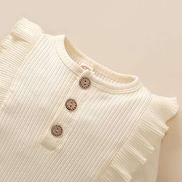 Renotemy Infant Baby Girls White Romper Fall Winter Jumpsuit Girl Long Sleeve Rompers Baby Girl Clothes 0-3 Months