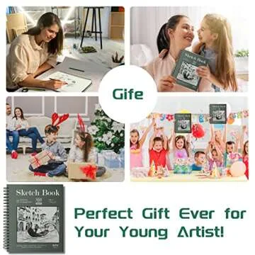 Sketch Book 5.5 X 8.5, Spiral Sketchbook Pack of 2, SuFly 200 Sheets (68 lb/100gsm) Acid Free Sketch Pads for Drawing for Adults Spiral Bound with Hard Cover for Kids & Adults, 100 Sheets Each