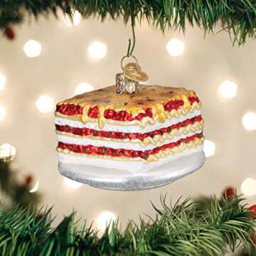 Old World Christmas Lasagna Glass Blown Ornament - Hand-Crafted Elegance for Your Tree