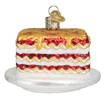 Old World Christmas Lasagna Glass Blown Ornament for Trees