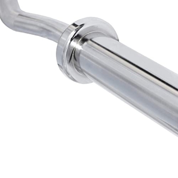 Everyday Essentials Olympic Super Curl Barbell Curl Bar, 48 inch (350 lb Weight Capacity), Silver (CB4S)