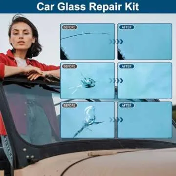 QITELL Windshield Repair Kit 2025 Newly Upgraded Windshield Crack Repair kit, Ideal for Automotive Windscreen Crack Repair, Fixing Both Star Cracks and Chips (1pc)
