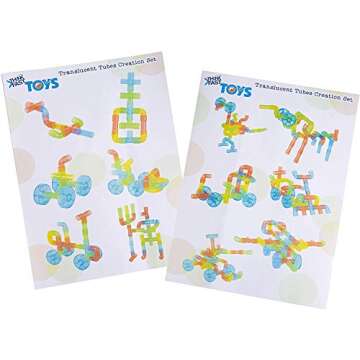 Exciting Translucent Tubes Creation Set for Kids - 64 Pieces