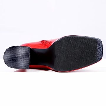 LanreyTaley Knee High Platform Chunky Block Heel Boots