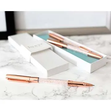 Luxye Rose Gold Crystal Gel Pens - Perfect Gifts for Women