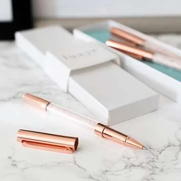 Luxye Rose Gold Crystal Gel Pens - Perfect Gifts for Women