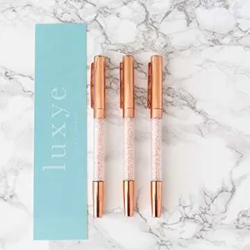 Luxye Rose Gold Crystal Gel Pens - Perfect Gifts for Women