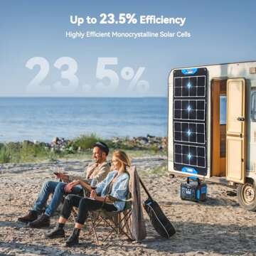 Ruko Solar Generator 330W, 288.6Wh Backup Lithium Battery with 1×100 Watt Solar Panel, Pure Sine Wave AC Outlet, Solar Generator for RVs/Outdoor Camping/Travel Blackout