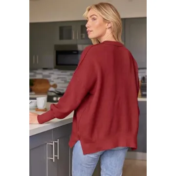LILLUSORY Women’s Oversized Batwing Sweater for Fall