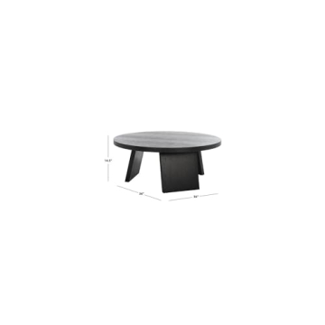 Couture Chic Black Round Coffee Table by SAFAVIEH