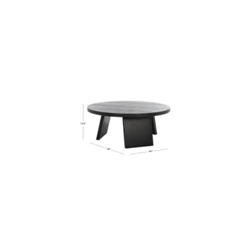 Couture Chic Black Round Coffee Table by SAFAVIEH