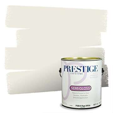 PRESTIGE Paints Interior Paint and Primer In One, 1-Gallon, Semi-Gloss, Comparable Match of Sherwin Williams* Alabaster*