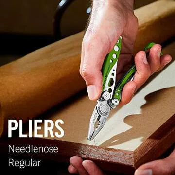 LEATHERMAN, Skeletool Lightweight Multitool with Combo Knife and Bottle Opener, Green