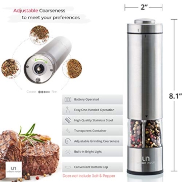 Automatic Salt and Pepper Grinder Set with Light