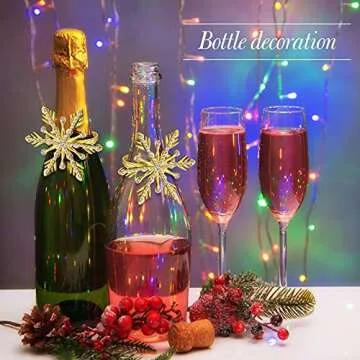 6 Pieces Christmas Snowflake Napkin Ring Xmas Napkin Rings Holder Buckle Christmas Napkin Ring Rhinestone Metal Round Serviette Buckle for Christmas Wedding Party Table Decoration Supplies (Gold)