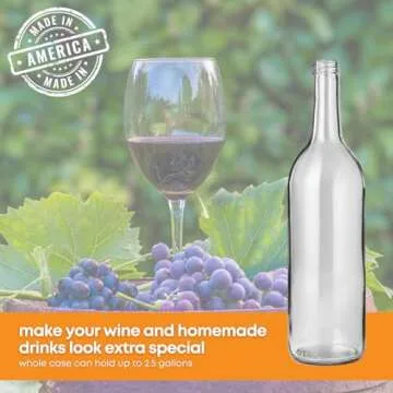 FastRack 750 ml Clear Screw Cap (Case of 12) Wine Bottles with 28 mm White Metal Screw Caps