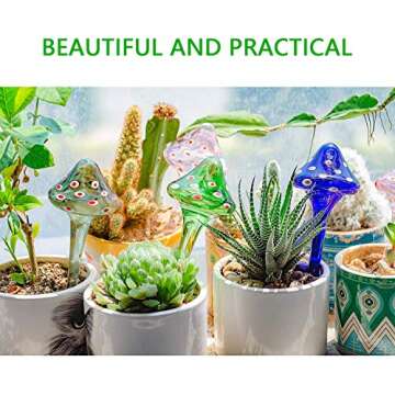 Kikunum Colorful Glass Plant Watering Globes - Set of 4