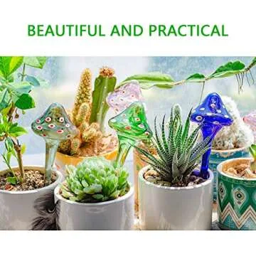 Kikunum Colorful Glass Plant Watering Globes - Set of 4