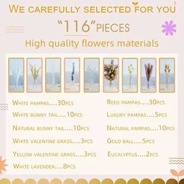 Natural Pampas Grass Mix Bouquet for Home Decor