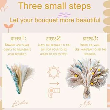 Natural Pampas Grass Mix Bouquet for Home Decor