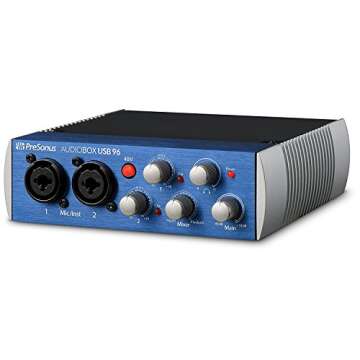 PreSonus AudioBox 96 Audio Interface Full Studio Kit with Studio One Artist Software Pack w/Atom Mid...