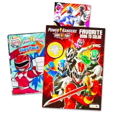 Power Rangers Coloring Book Super Set - 2 Coloring and Activity Books and Stickers