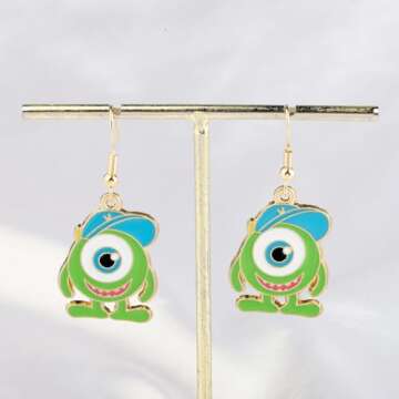 Big Eye Mike Lovers Earring Keychain Gift for All Occasions