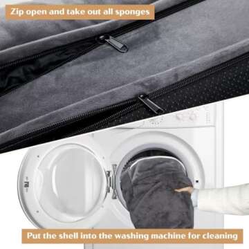 Comfort Expression XL Dog Bed with Bolster, Waterproof Orthopedic Foam Dog Beds for Extra Large Dogs, Washable Dog Bed Sofa Pet Bed with Removable Cover & Non-Slip Bottom(X-Large,Dark Grey)